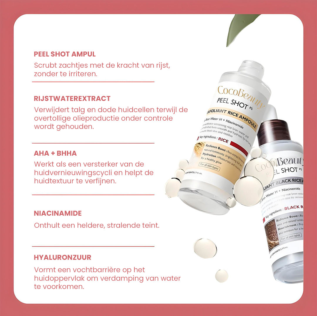 CocoBeauty Peel Shot Glow Rijst Ampul Duo